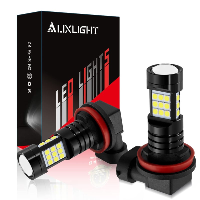 AUXLIGHT H11 LED Fog Light DRL Bulbs, 2400 Lumens Extremely Bright H8 H11LL H8LL H16(Japanese) Bulbs Replacement for Cars, Trucks, 6000K Xenon White - Image 1